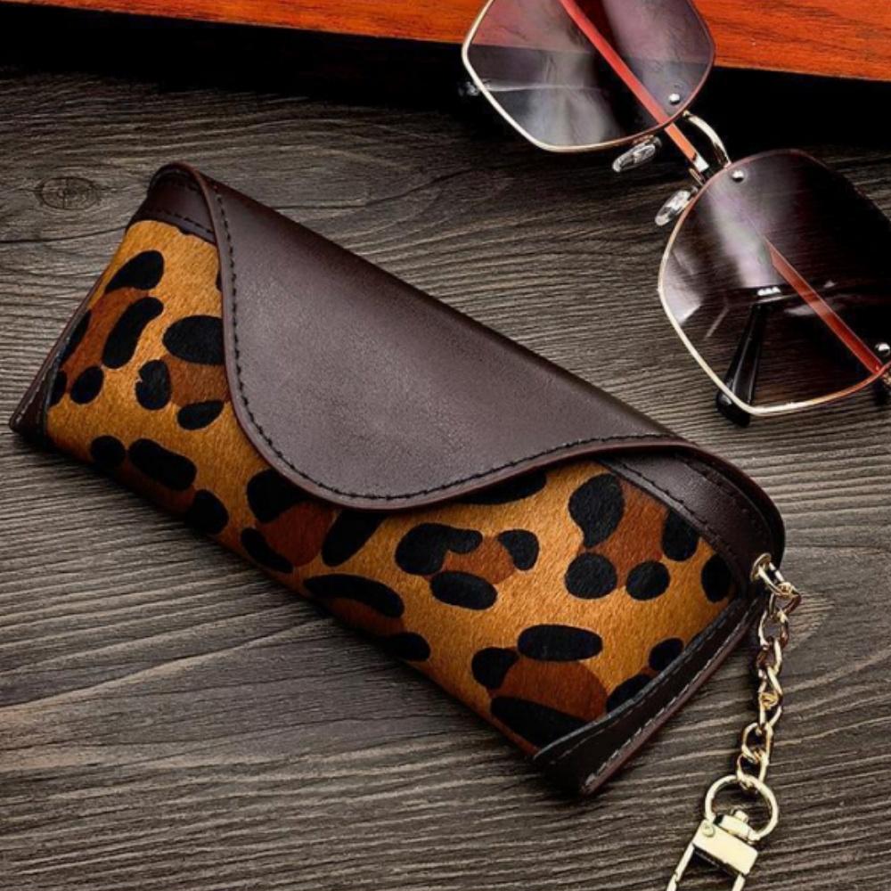 

Eyewear Cases Pu Leather Glasses Protective Cover Vintage Glasses Case Vintage Leather Eyeglasses Pouch For Sunglasses Storage цветной печати леопарда