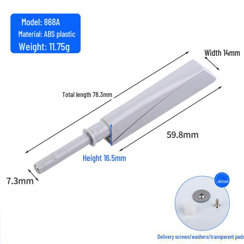 Push-to-Open Cabinet Door Rebounder: Handle-Free, Invisible Self-Bounce Accessory for Wardrobe and Cabinets