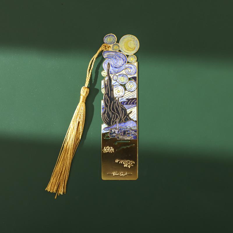 Van Gogh Ölgemälde Metall Lesezeichen - Klassischer Souvenir Clip Geschenk