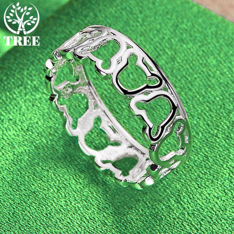 925 Sterling Silver Gorgeous Hollow Little Bear Ring For Women Men Fashion Birthday Party Gift Engagement Wedding Charm Jewelry