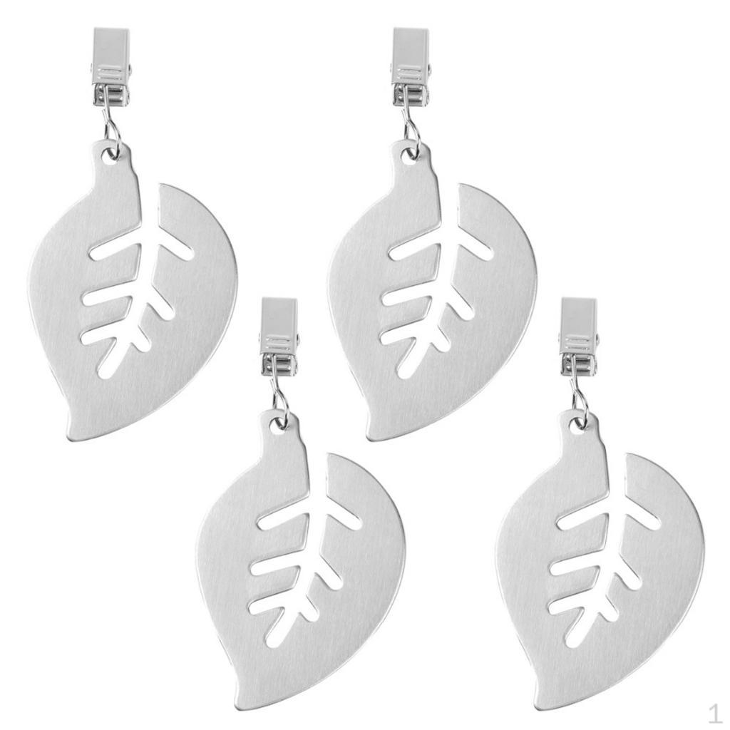 

4 Clip with Pendants Drop Tablecloth Weights Picnic Covers Leave
