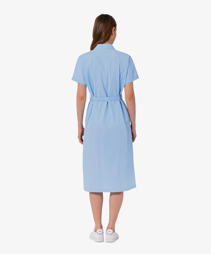 Lacoste Women'S Belted Short Sleeve Shirt Dress Ef306E-56G Aey