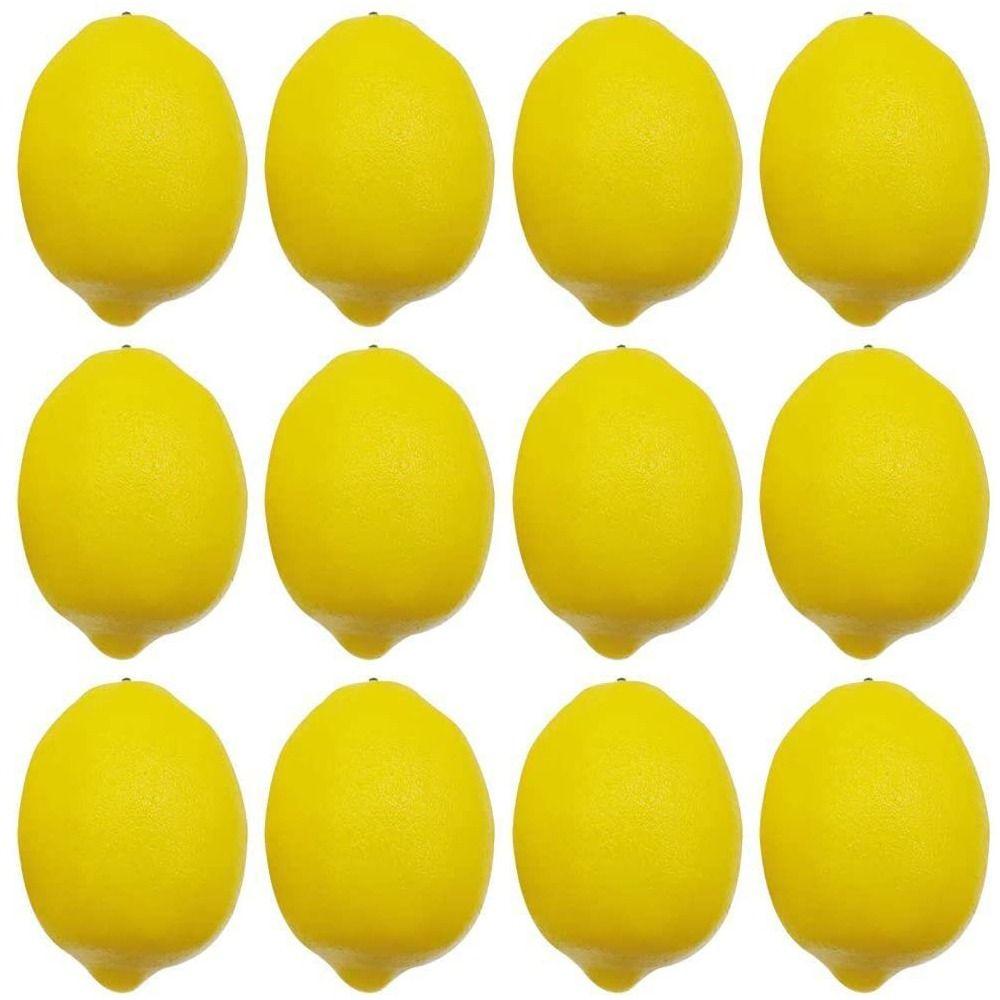 Simulation Fake Fruits Realistic Decorative Fruits Photography Props Artificial Lemons  Kitchen