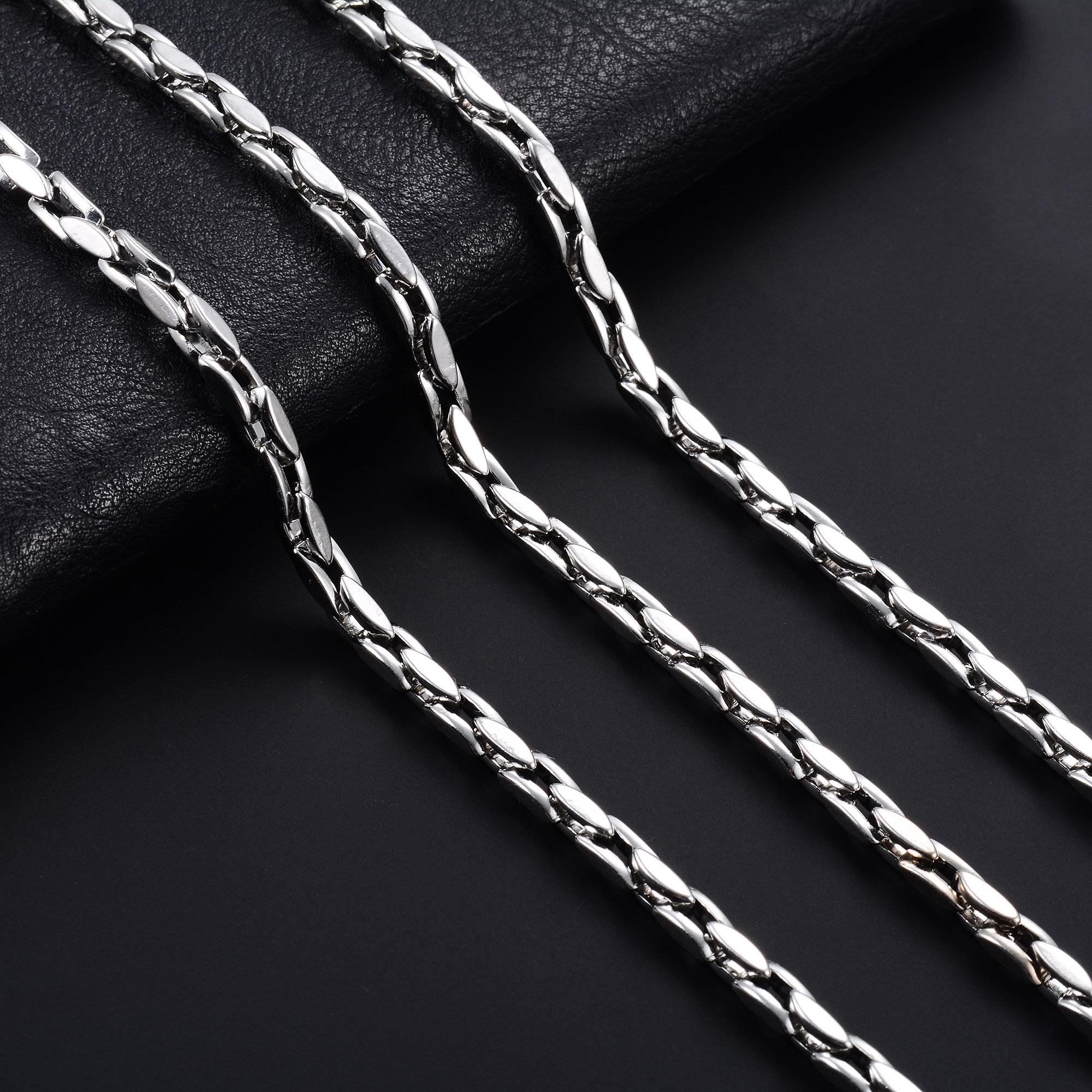 

4.2mm Chic Stainless Steel Necklace Chunky Link Neck Chain for Men Women Hiphop Rock Punk Boy Choker Gold Color Metal Jewelry 20cm Bracelet