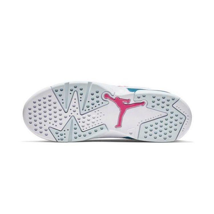 Jordan 6 Retro White Laser Fuchsia Green Abyss PS 543389-153