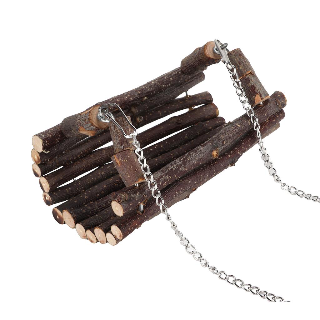 Houpačka pro mazlíčky Houpací síť Tunel Křeček Přírodní jabloňové dřevo Závěsné lůžko Trubka Hračka na žvýkání pro malé zvíře