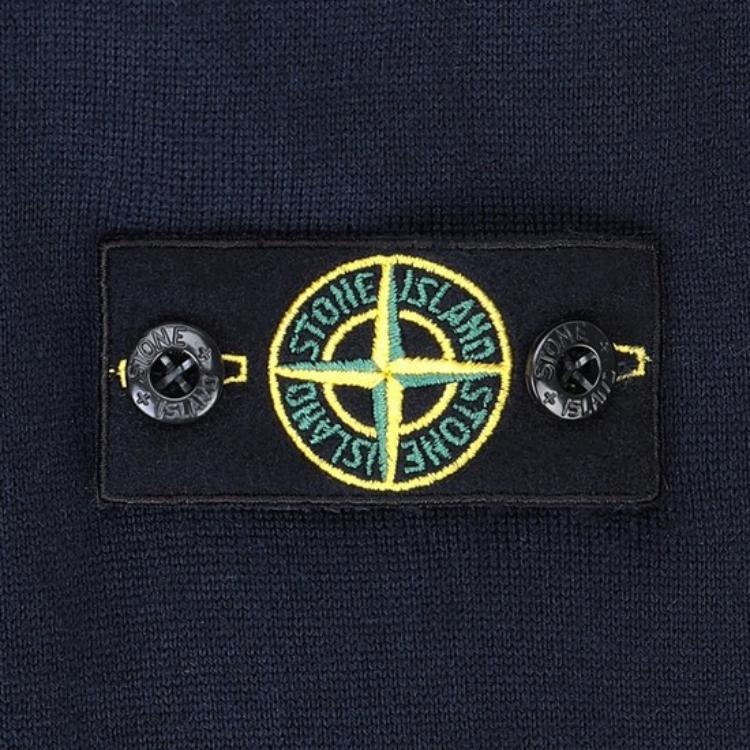 Stone Island Sweater Solid Color Crew Neck Pullover Long Sleeve Kids sweaters Blue 7816501A4-V0020