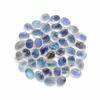 Cabochon Ovale Pierre de Lune Arc-en-ciel Naturelle – Pierre Précieuse Lisse à Fond Plat 8x6 mm pour la Fabrication de Bijoux