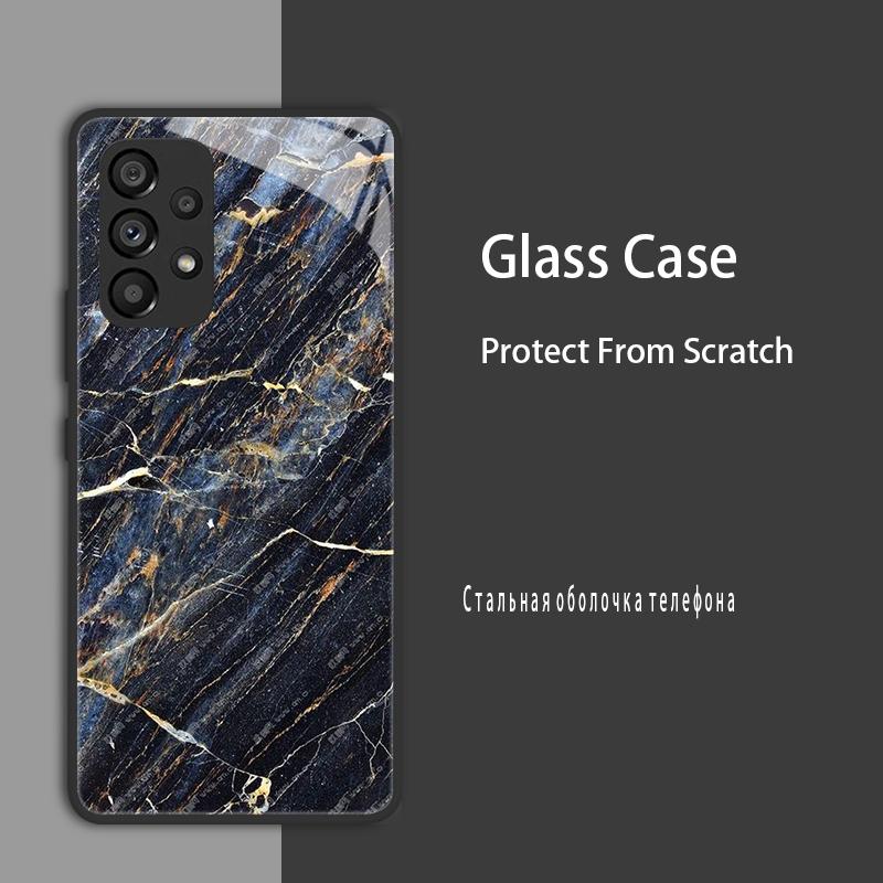 For Samsung Galaxy A52 A52S A53 Case Cover Tempered Glass Case Hard Coque Bumper For Samsung A33 A73 A13 A72 4G 5G Protect Case