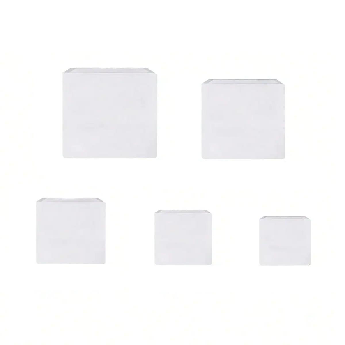 5pcs Clear Silicone Cube Resin Mold, Resin Casting Molding Square Transparent Cube Silicone Molds, DIY Craft Making Tools