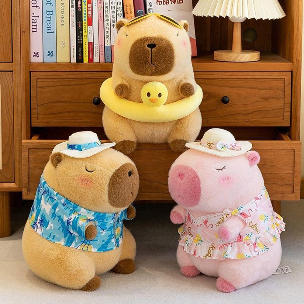 Beachwear Capybara Plush Toy Simulation Animal Doll New Capybara Doll Birthday Gift