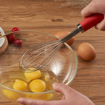 Frusta per uova in acciaio inossidabile da 12 pollici Manico in gomma antiscivolo Frusta manuale per uova Agitatore Frusta da cucina Strumento di cottura