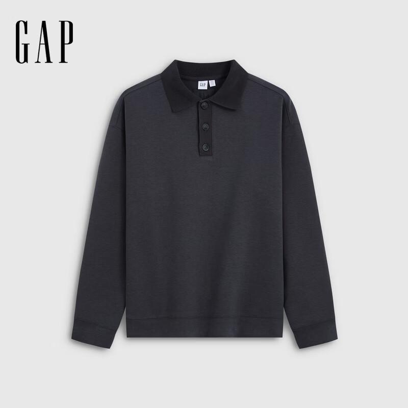 GAP Unisex Polo Collar Brushed Sweatshirt