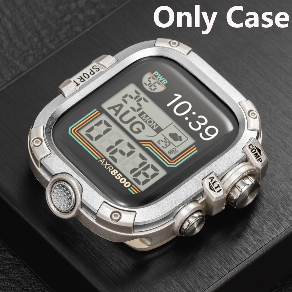 Strap/Metal case for Apple Watch Ultra 2 1 Rubber Loop Band 49mm Silicone Bracelet for IWatch Series 10 9 8 7 45mm 6 5 4 Se 44mm