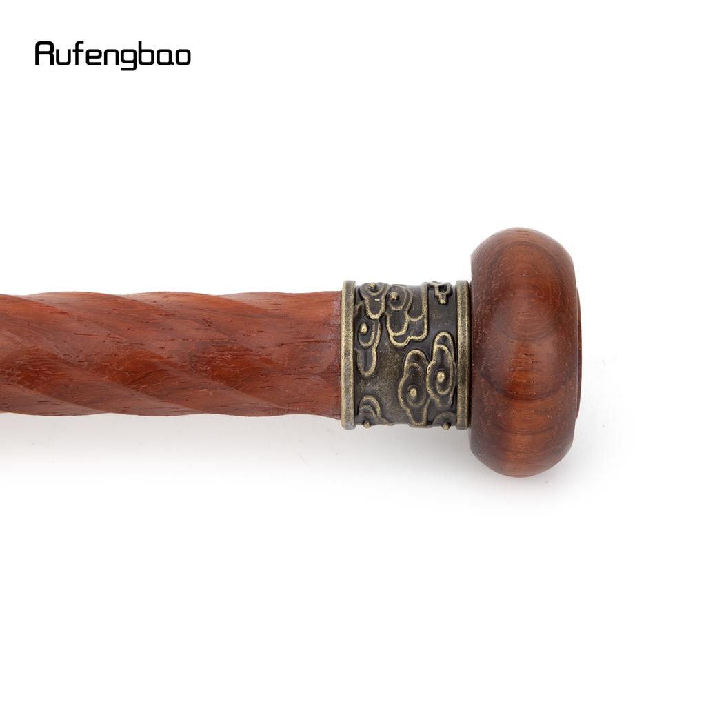 Copper Rotate Round Wooden Traditional Fashion Stick Decorative Cospaly Party Wood Cane Halloween Wand 95cm