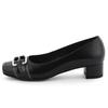 Himiko Square Toe Belt Design Pumps / 643306 Black 240