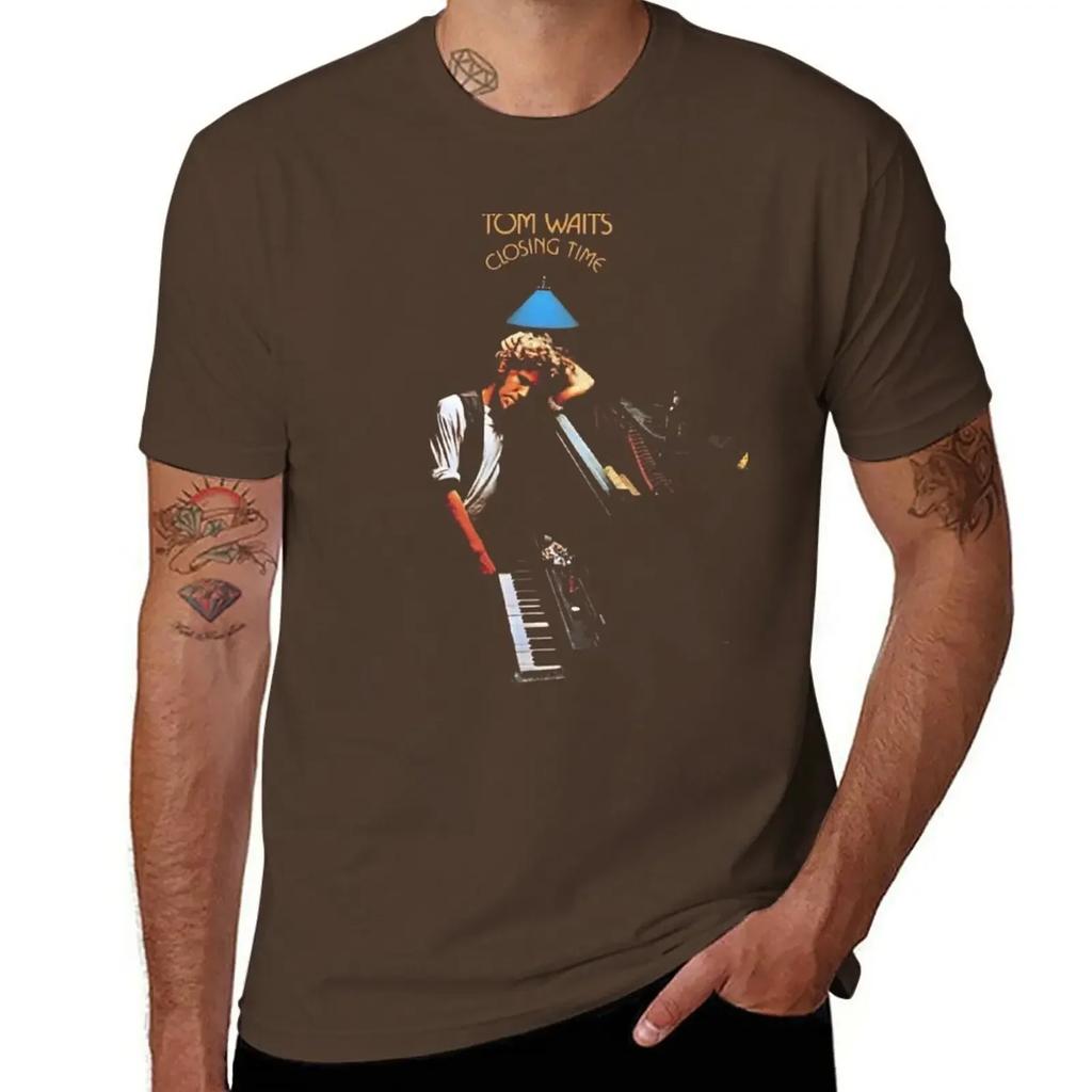 Tom aspetta- ora di chiusura Grafiche T-shirt stampa animale per ragazzi T-shirt nere ad asciugatura rapida per uomo