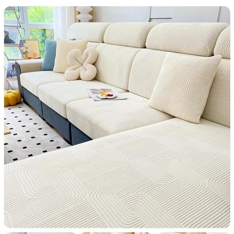 1Pc Elastic Sofa Cover Adjustable Sofa Cover Seat Cushion Energy Slipcover L-Shaped Corner Couch Cover Slipcover 1/2/3/4 Seater