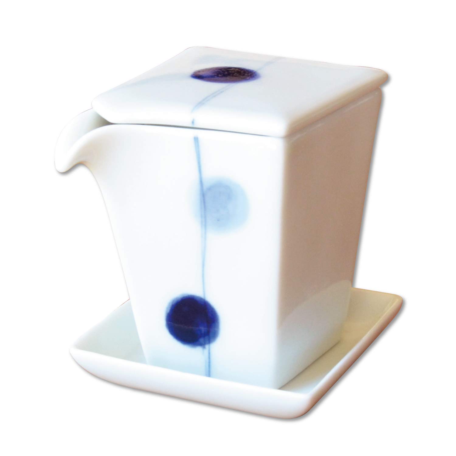 

Stylish and cute compact soy sauce seasoning made in Arita Marimo 70ml dispenser, container, Japan, ceramic, porcelain, ware, design,