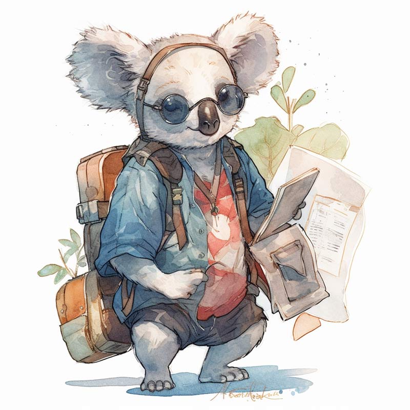 Cute Koala Animal Wall Sticker Baby Kids Room Decoration Mural Self-adhesive Bedroom Home Wallpaper Nursery Decor Transparent Decals M446