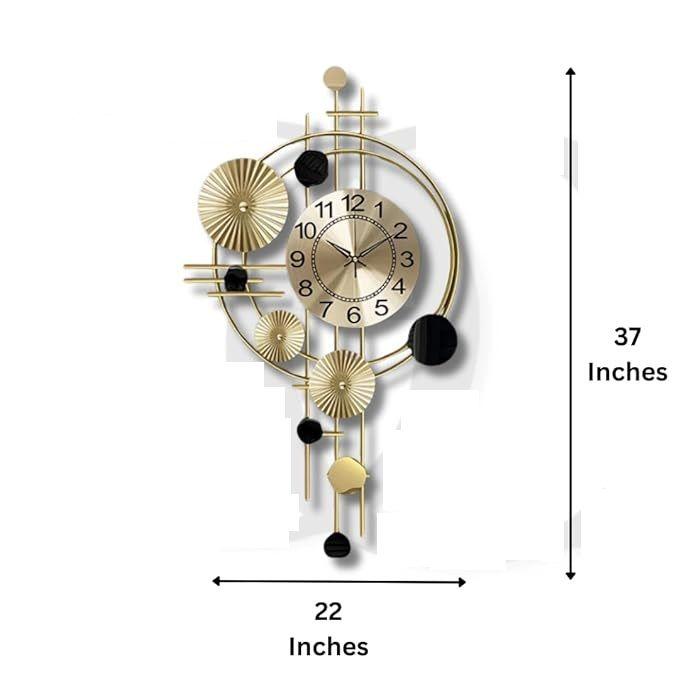 Metal Wall Clock for Living Room, Silent Sweep Machine, Luxury Metal Hanging Wall Art Clock, Ideal Home Decor Items