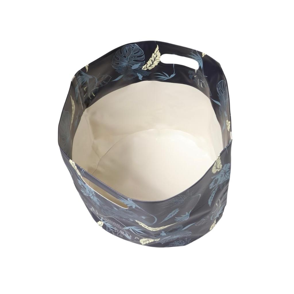 TAVARUA Portable 3055SP Bucket, 38L, Foldable, Waterproof, (BOTANICAL NAVY)