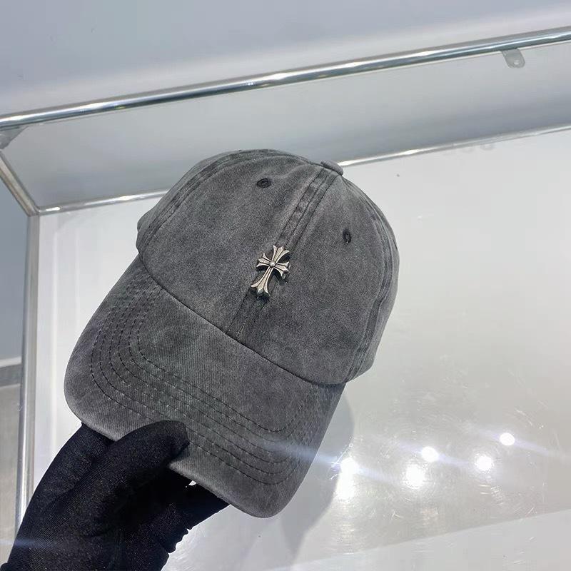 Cross Hat Washing Denim Made Old Baseball Hat Women Soft Top Retro American Smoke Gray Baseball Cap Men