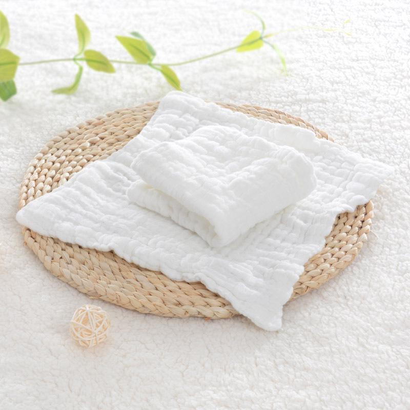 Newborn Cotton Bubble Gauze Face Towel - Six-Layer, Plain Color