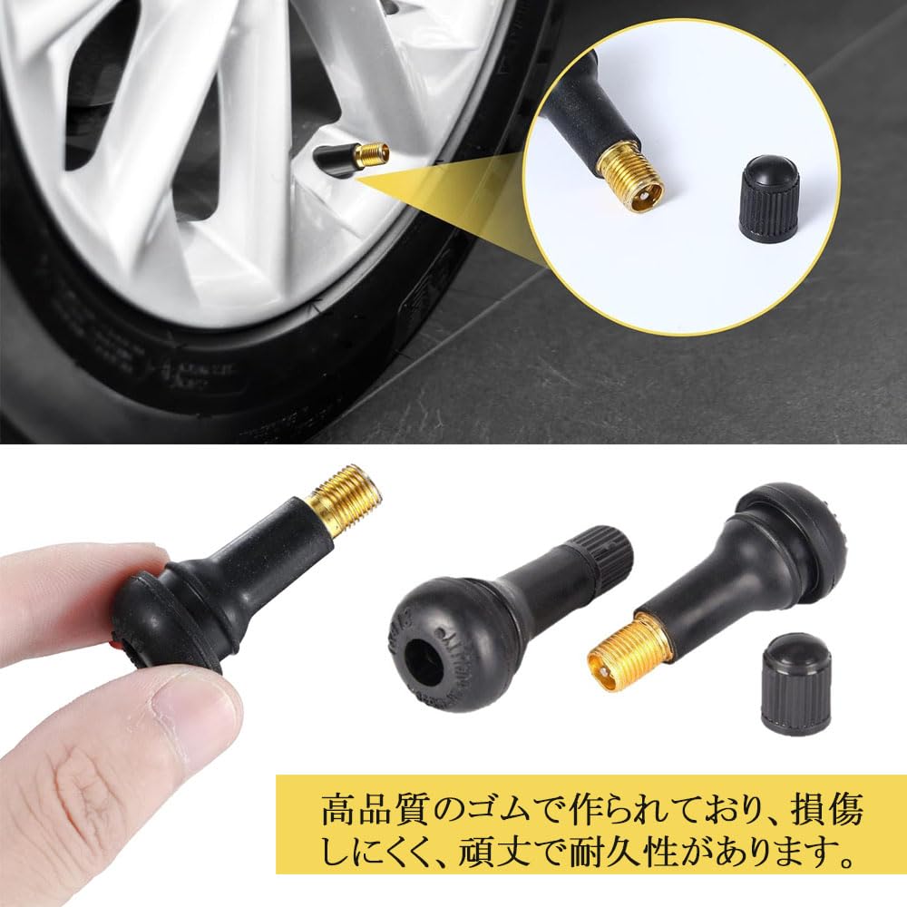 DFsucces Tubeless Tire Rubber Valves Set of 8 Tire Air Valves for Automotive, Waterproof,