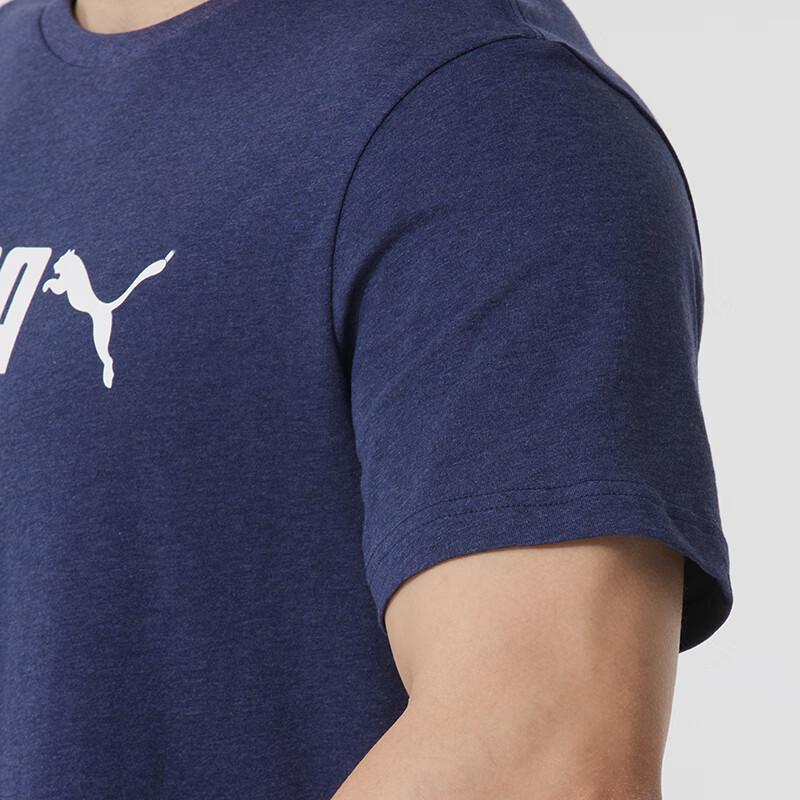 Puma Sports Training Comfortable Breathable Casual Short Sleeve T-Shirt Men Tops Blue 691338-98