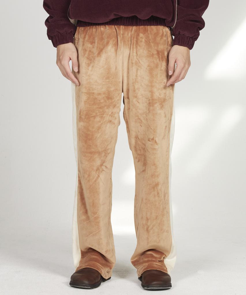 Washaepeun Gradient Velour Elastic Pants Beige