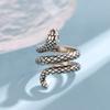 Personalidad Creativa Serpiente Nueva Moda Joyería de Plata de Ley 925 Plata Tailandesa Cobra Cristal Temperamento Anillos Abiertos R162