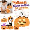 Soft Coral Fleece Halloween Pumpkin Hand Towel Hangable Kitchen Towels  Home Bathroom Use