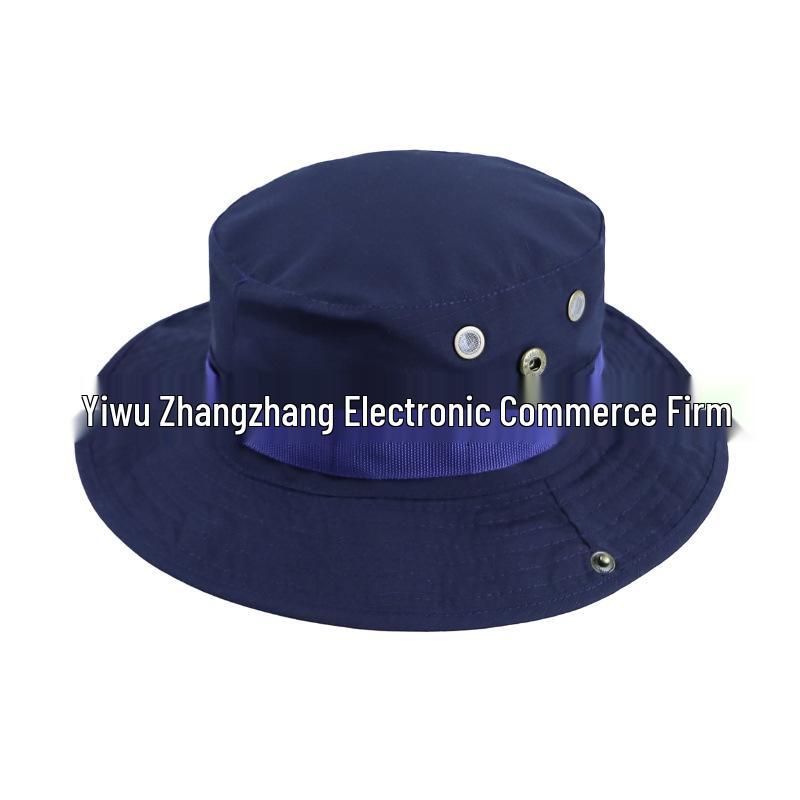 Military Fan Round Brim Camouflage Sun Hat with Python Pattern