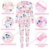 Adult Silky Pajama Set Love Long Sleeves and Size L [LittleForBig] (2-Piece Set) "Ao-chan's Story" Pants, Loungewear, Stretchy, Unisex, Pink,