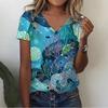 Women's casual marine animal pattern T-shirt