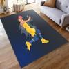 "Basketball Player Graphic Carpet with Blue and Yellow Design" Suitable for use as an anti-slip for living room bedroom sofas