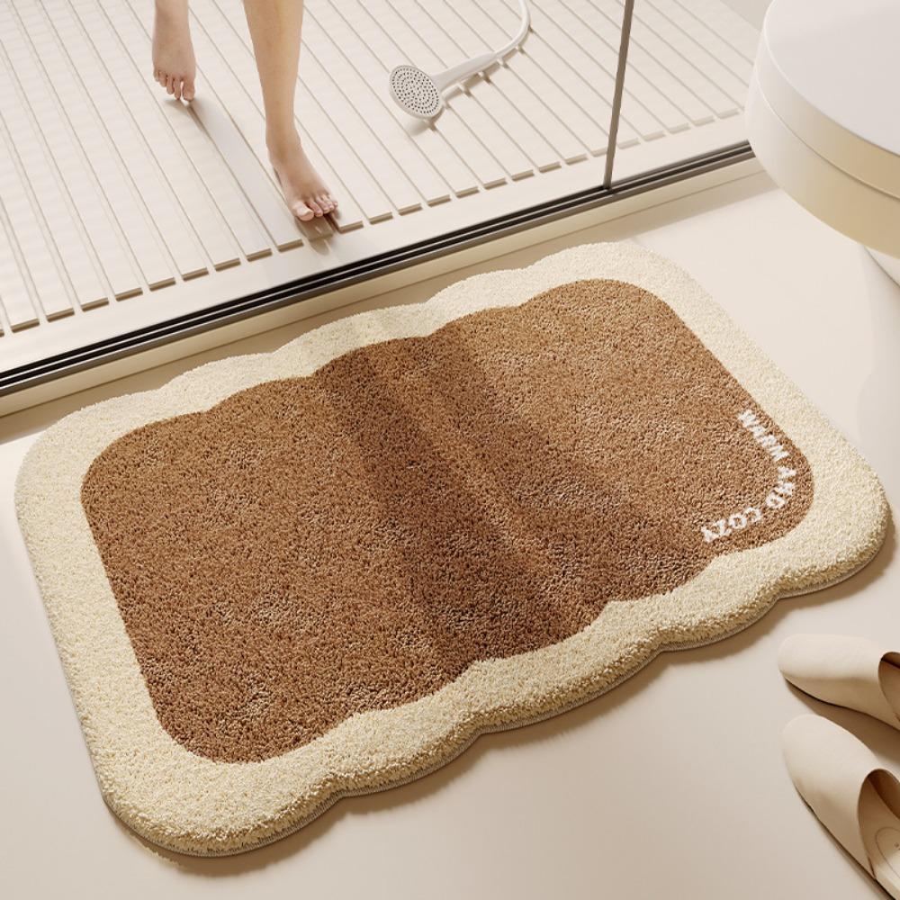 Cartoon-Druck Badezimmer Kaschmir Verdickungsmatte Bad Rutschfeste Teppiche Im Waschbecken Badewanne Boden Teppich Duschraum Fußmatte Memory Foam 3D Pad