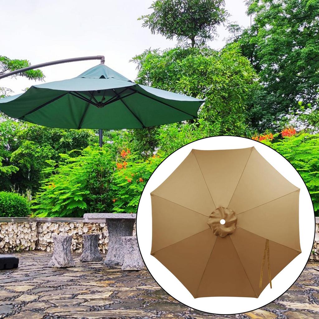Outdoor Umbrella Table 6 Ribs Windproof Water Resistance Cover Replaces for Pool Yard