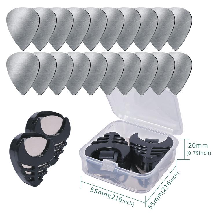 Metal Guitar Picks 0.3mm Thick Stainless Steel Set