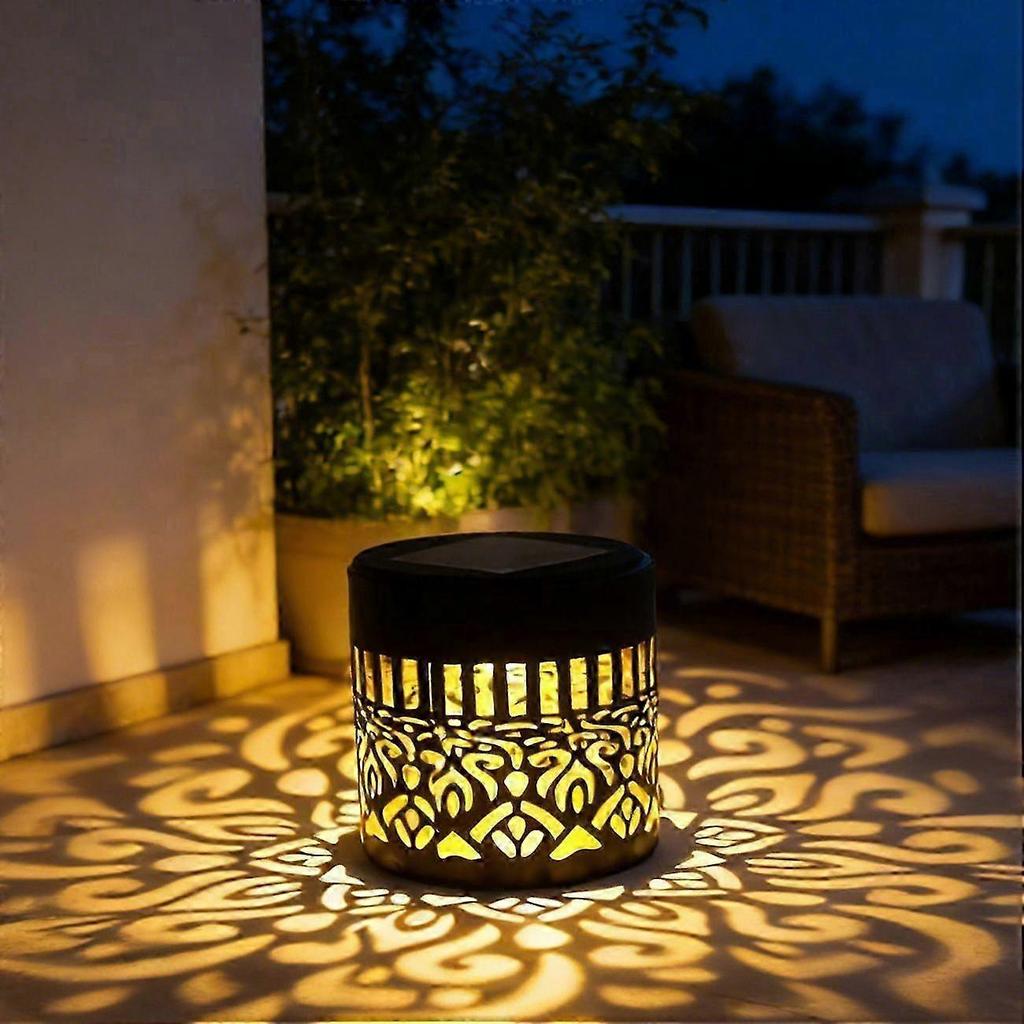 2026 Hot!! Iron sunflower mandala hollow projection solar light courtyard decorative light villa lawn atmosphere light