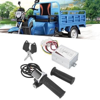 24V 500W Electric Bicycle Throttle Grip Brushed Controller Accessory with 9 Lights and Lock