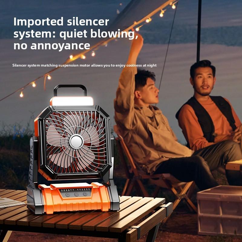 Camping Usb Fan With Led Light And Remote Control For Outdoor Adventures