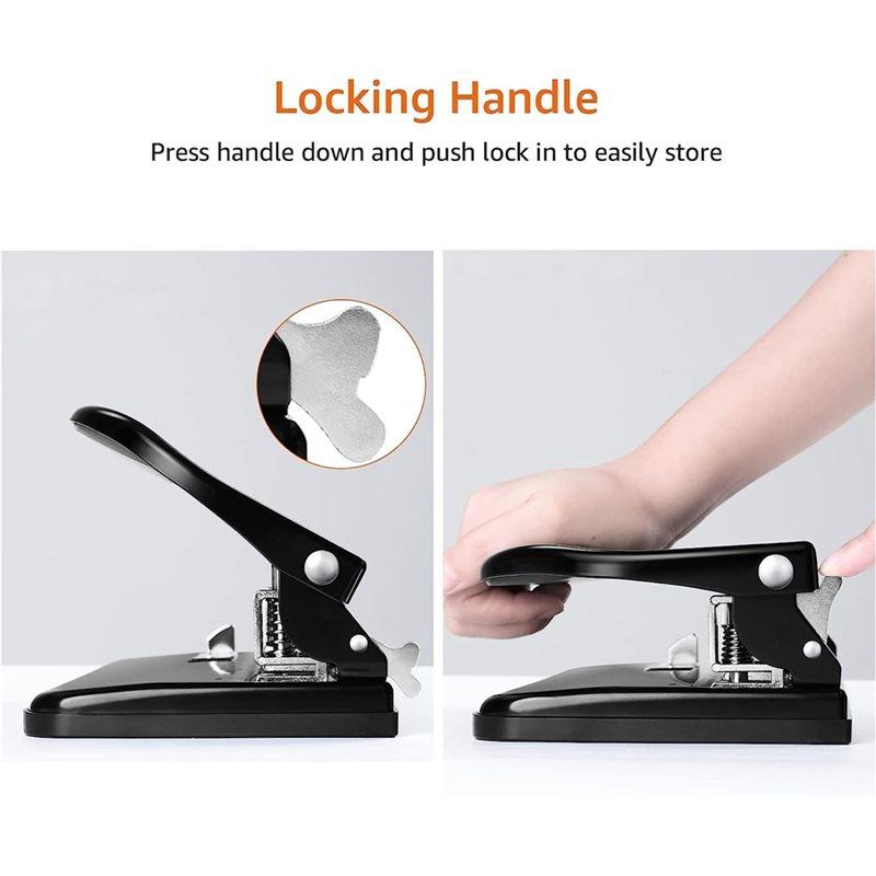Fresh Hole Puncher For Loose-Leaf Paper, Adjustable 3-Hole Punch For Document Paper, 30 Sheet Capacity, 3-Hole Punch, Adjustable