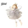 Fairy Tale Style Tree Ornaments Angel Doll Hanging with Lace Mesh And Glitter Wings for Christmas Dreamy New Year Home Decor Decoration Fabric