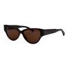 Bottega Veneta Full Frame Design Acetate Cat Eye Sunglasses Unisex Sunglasses Tortoise BV1319S-002