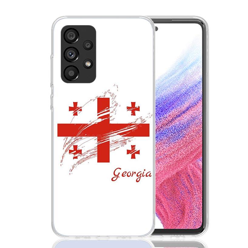 Georgia Flag Phone Case for Samsung Galaxy A17 A16 A15 A14 A13 A57 A56 A55 A54 A53 A37 A36 A35 A34 A33 A26 A25 A24 A23 Galaxy A1