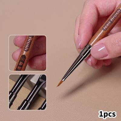 Pennarello Pennello Triangolare per Nail Art Punte 3D Pattern Fototerapia Pennello per Unghie Acriliche Gel UV Strumenti Manicure Fai da Te Manico in Legno Pennelli per Unghie