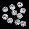 Rhinestone Button Clear Crystal Flatback Alloy Jewel Buttons Covers for Clothing Sewing Decoration DIY