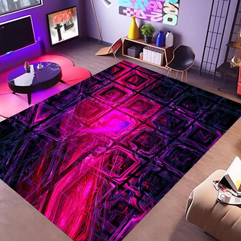 HD Home Area Gamer Rugs with Game Controller Design,Non Slip Floor Mats for Kids, Carpet for Decor Living Bed Playrooms Kitchen